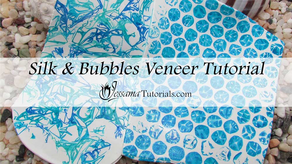 Polymer clay alcohol ink veneer