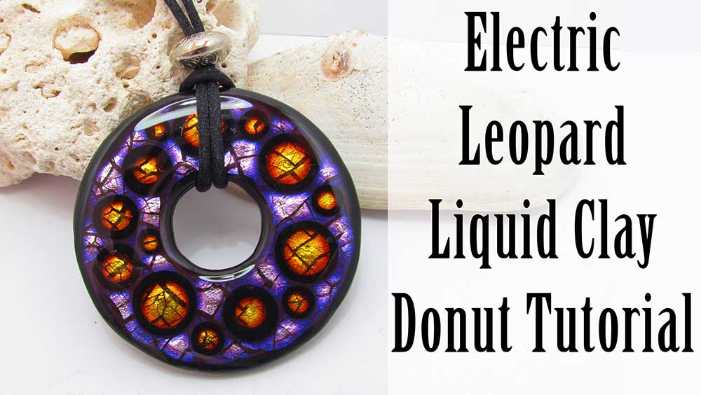 Electric Leopard Polymer Clay Donut