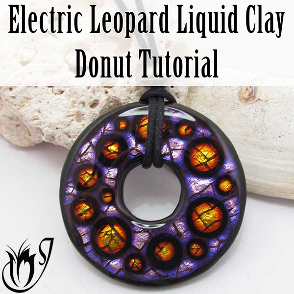 Electric Leopard Polymer Clay Donut