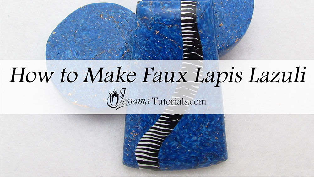 Faux Lapis Lazuli Polymer Clay Tutorial
