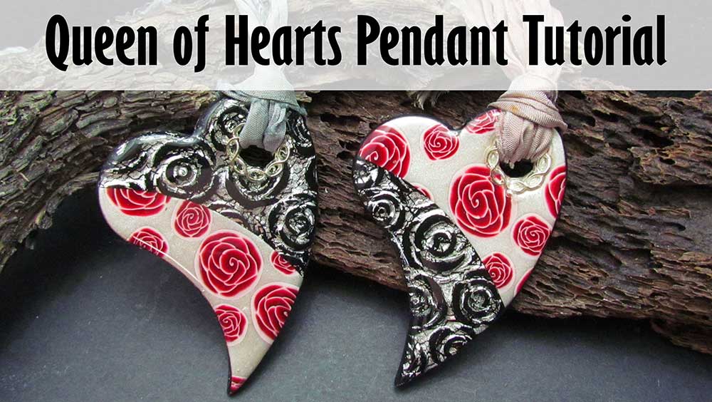 Polymer clay heart pendant hotsell