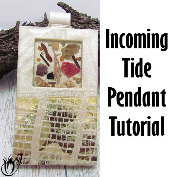 Polymer clay image transfer pendant