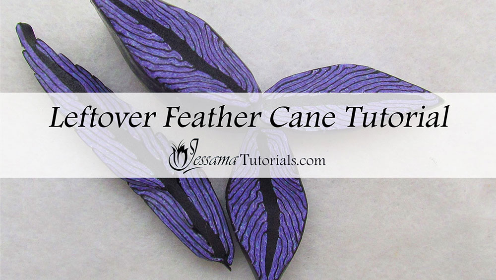 polymer clay leftover feather cane