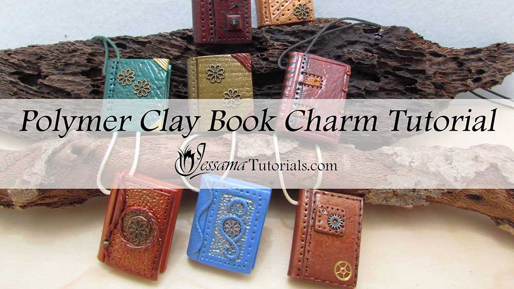 polymer clay book charms
