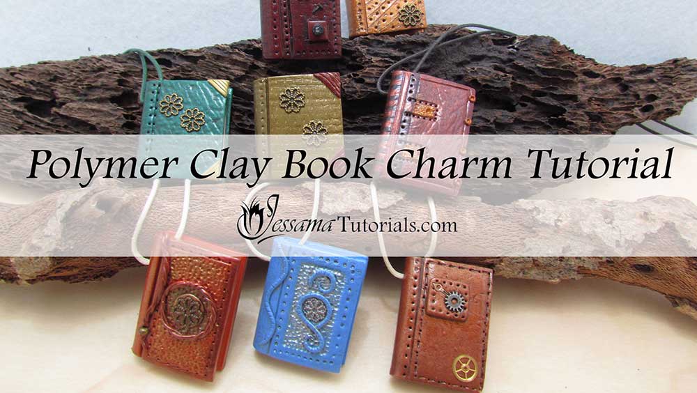 Cute Polymer Clay Book Charm Tutorial