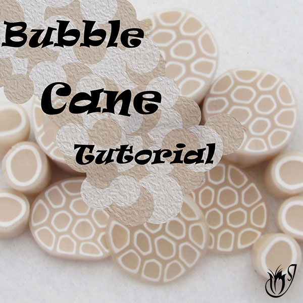 Translucent polymer clay bubble cane tutorial