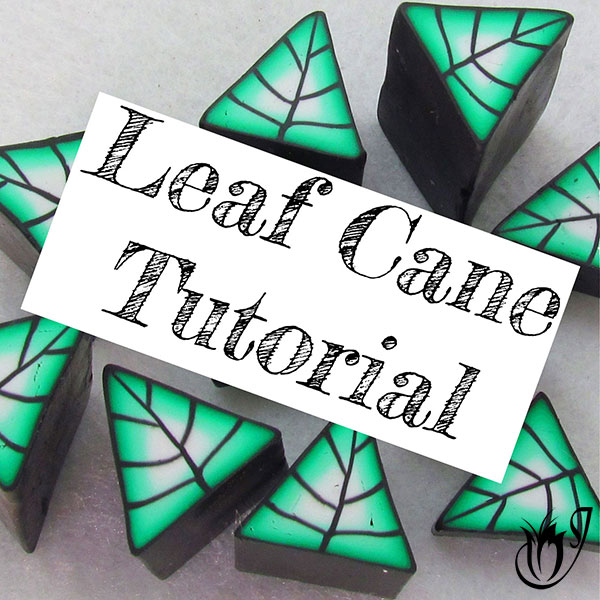 Polymer clay leaf cane