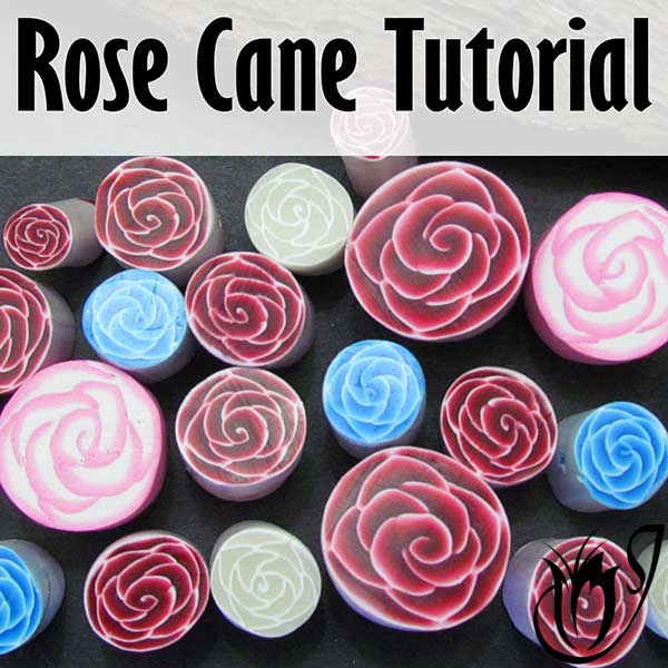 Polymer clay rose cane