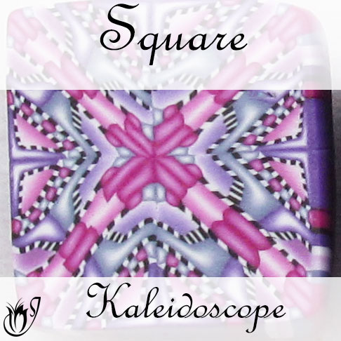 Square Polymer Clay Kaleidoscope Cane