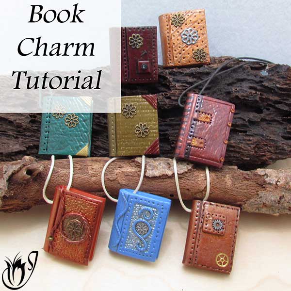 Polymer clay book charms