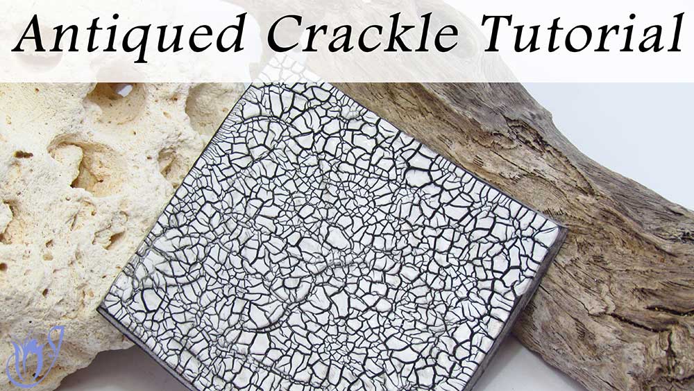 Antiqued Polymer clay crackle