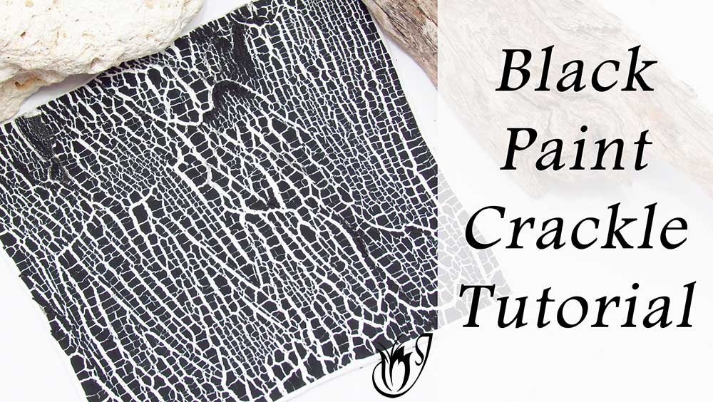 Black Paint Polymer Clay Crackle