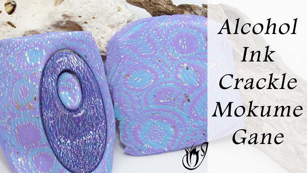 Alcohol Ink Mokume Gane Polymer Clay Crackle