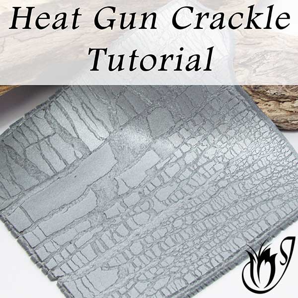 Heat gun polymer clay crackle