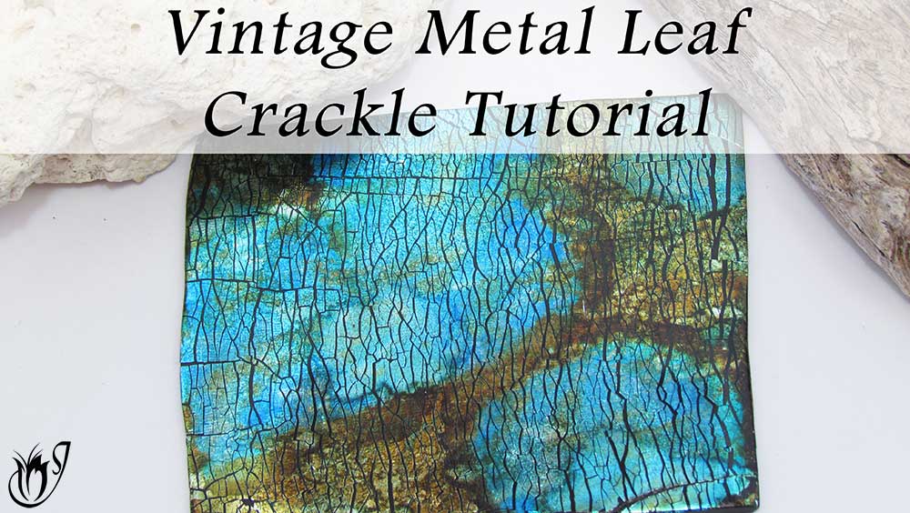 Vintage Metal Leaf Polymer clay Crackle