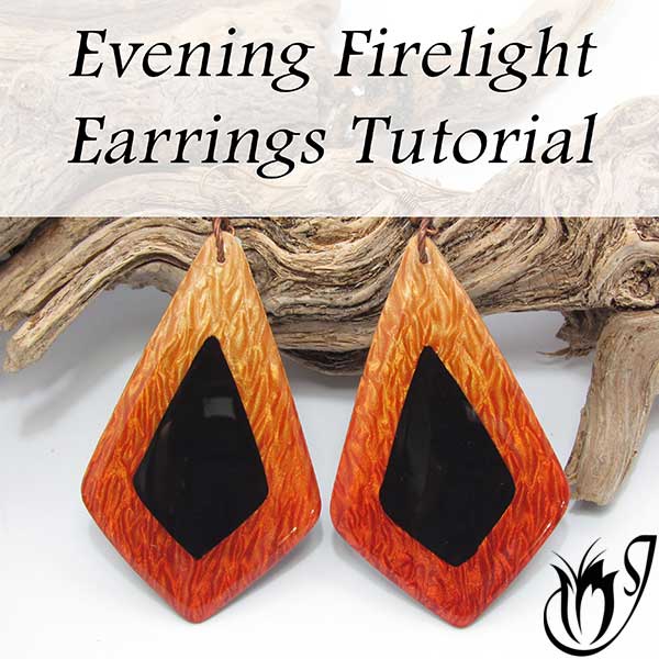 Evening Firelight Polymer Clay Earrings