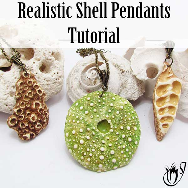 Polymer Clay Shell Pendants