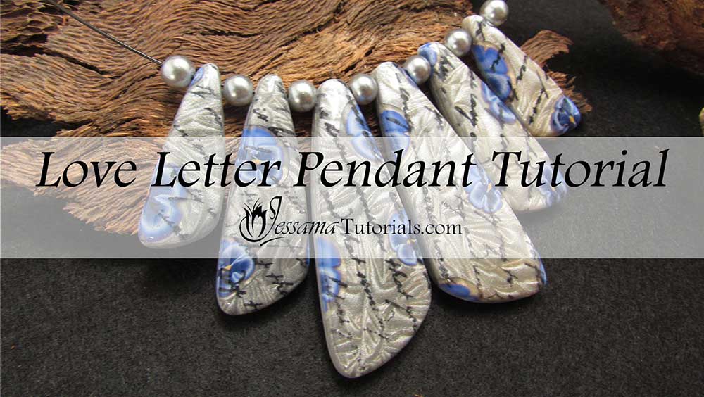 love letter polymer clay pendants