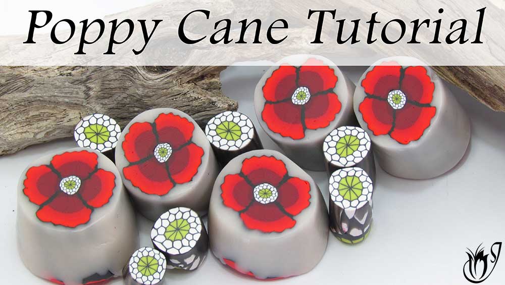 polymer clay poppy cane