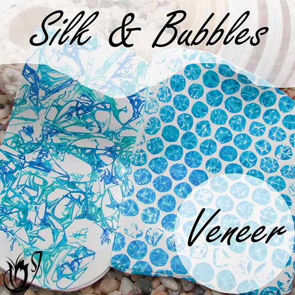 Silk and Bubbles Polymer clay alcohol ink veneer