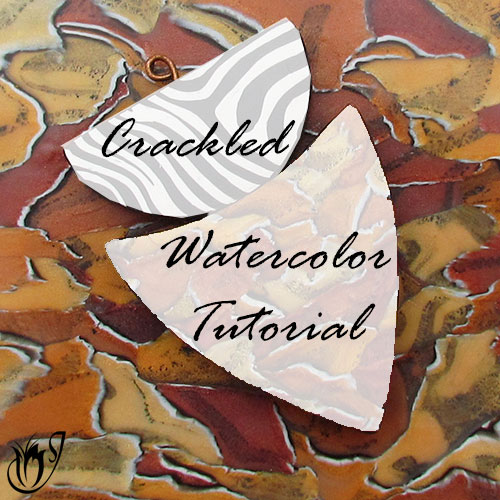 Crackled Skinner Blend Polymer Clay Watercolor