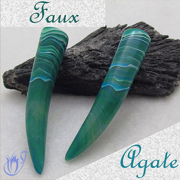 Faux agate polymer clay daggers