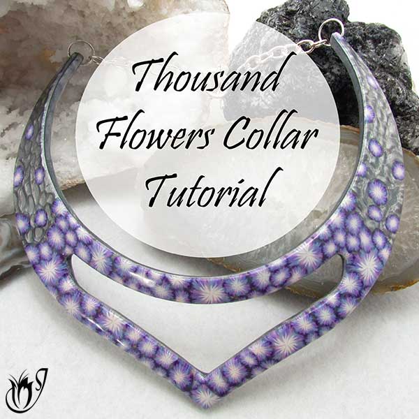 Thousand Flowers polymer clay collar