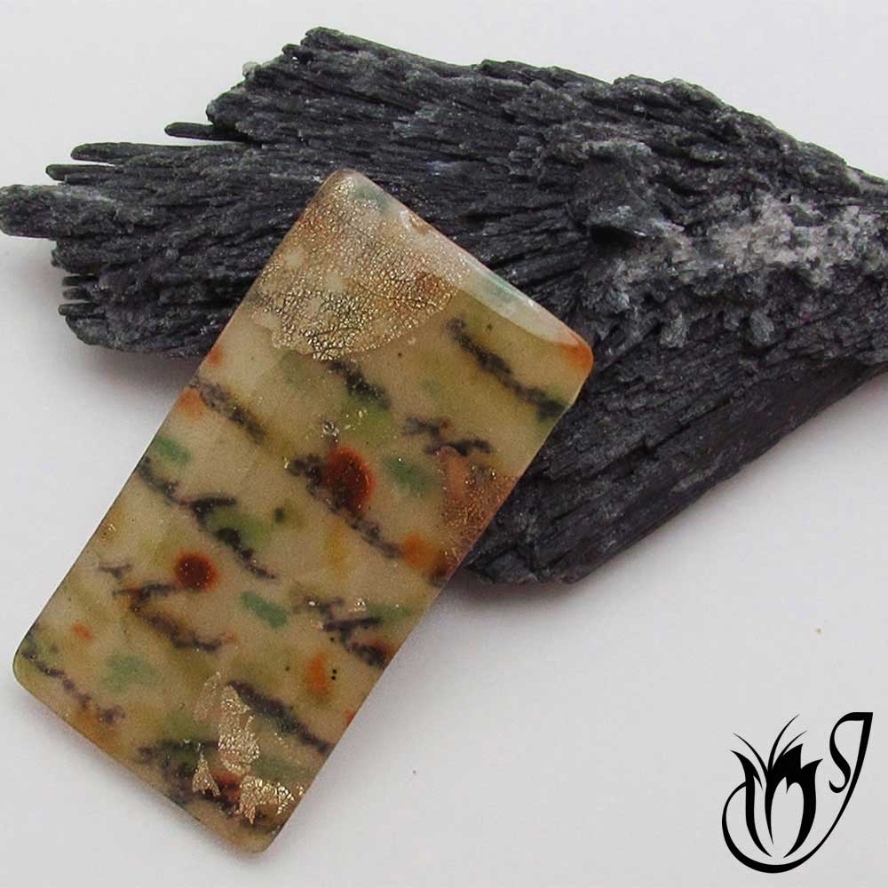 Translucent layered polymer clay bead