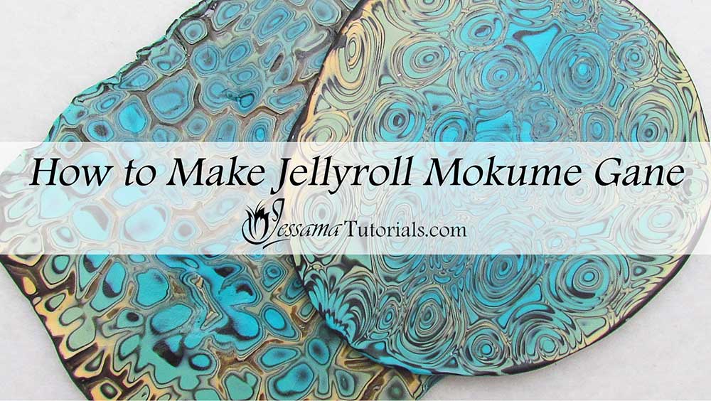 Polymer clay jellyroll mokume gane tutorial