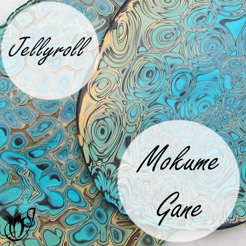 Polymer clay Jellyroll Mokume Gane