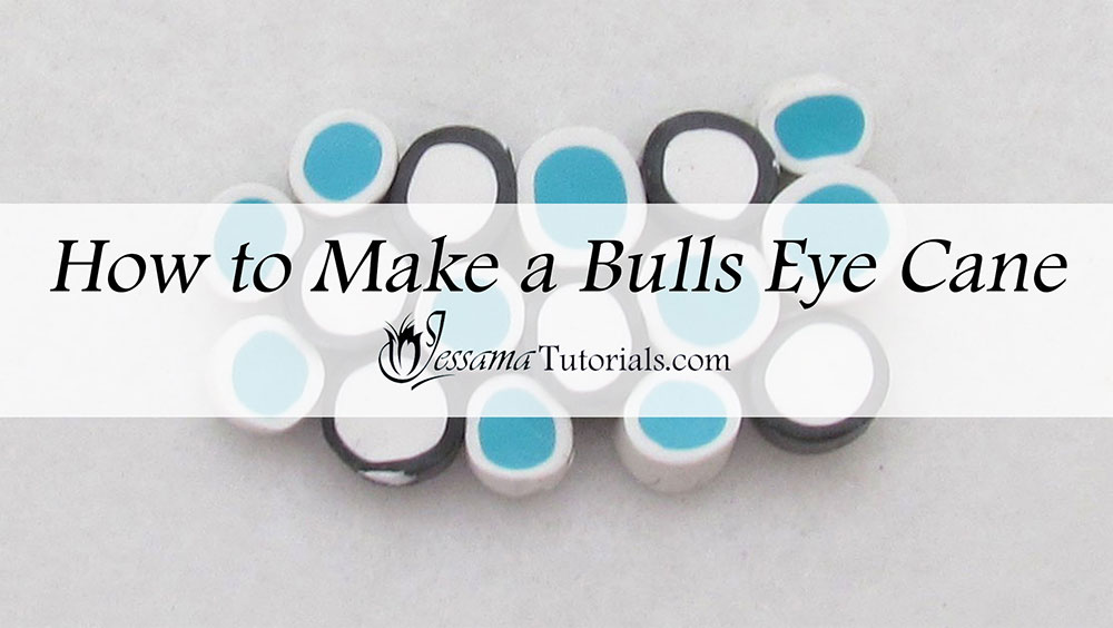 Polymer clay basic bulls eye cane