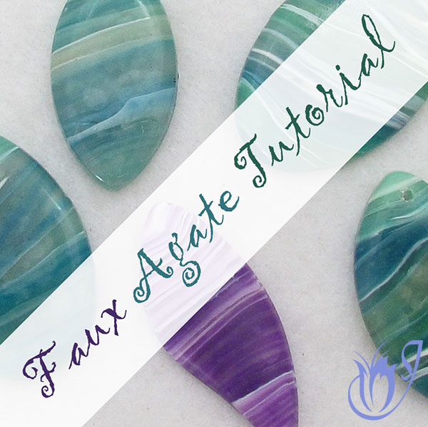Faux Agate Polymer Clay Pendants