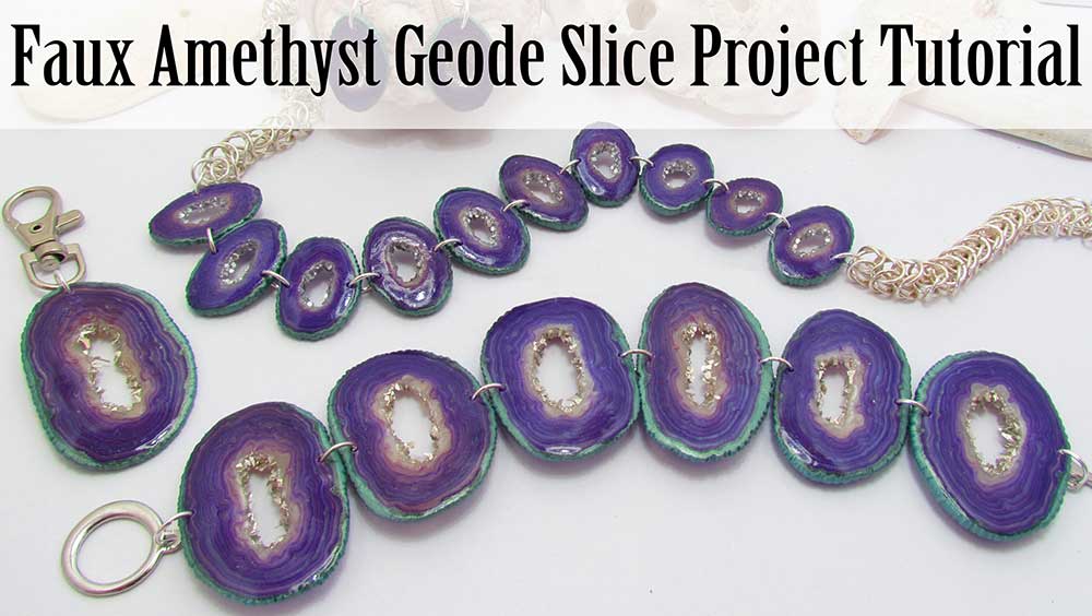 Polymer Clay Faux Amethyst Geode Slice Project
