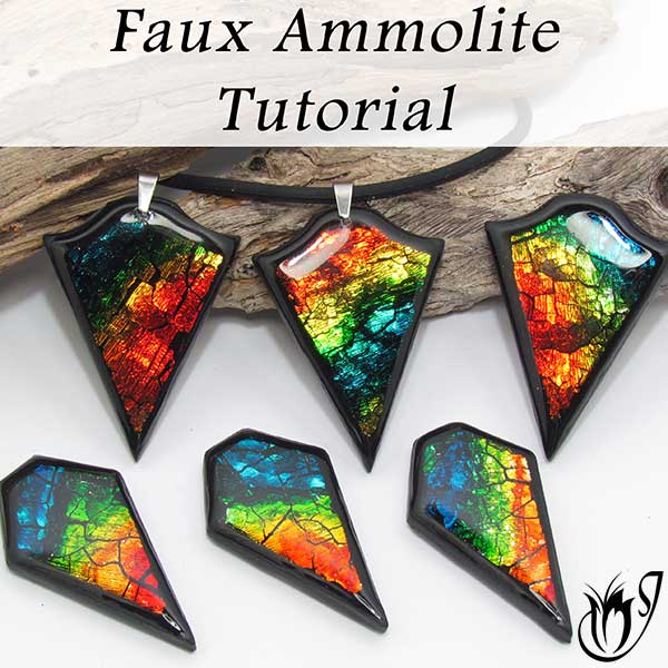 polymer clay faux ammolite