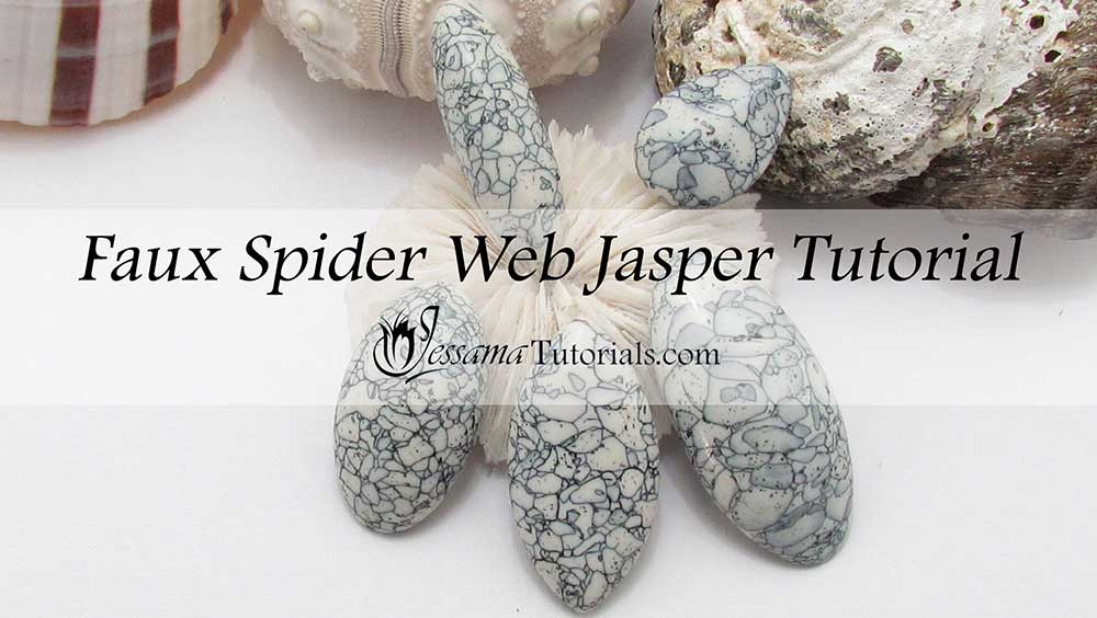 faux polymer clay spiderweb jasper