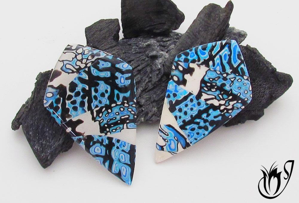 Mokume Gane Polymer Clay Beads