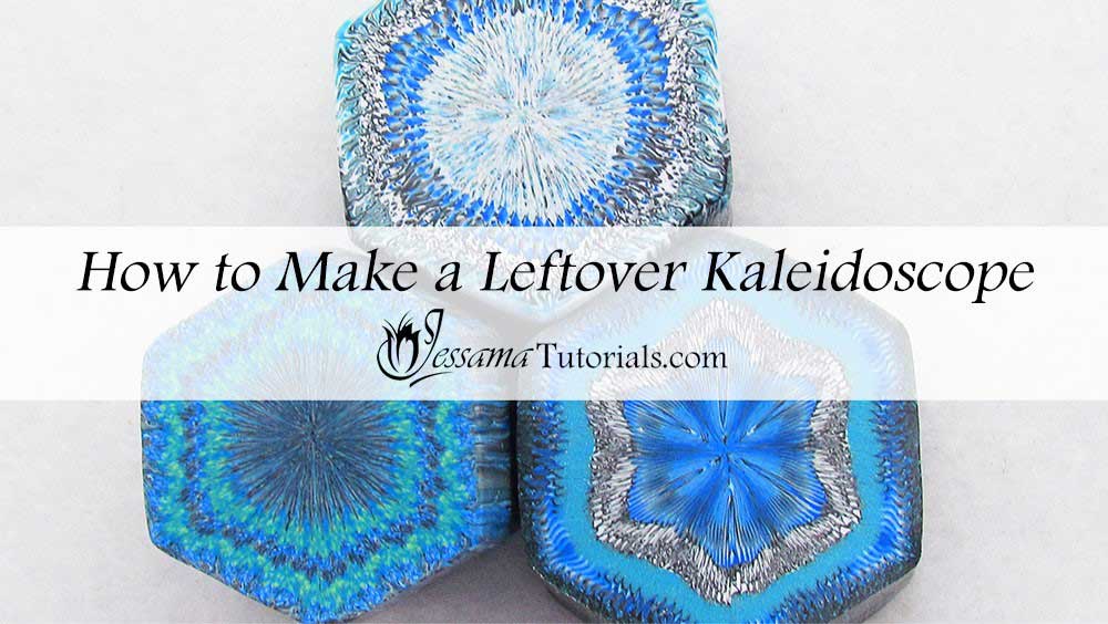Polymer clay leftover kaleidoscope cane