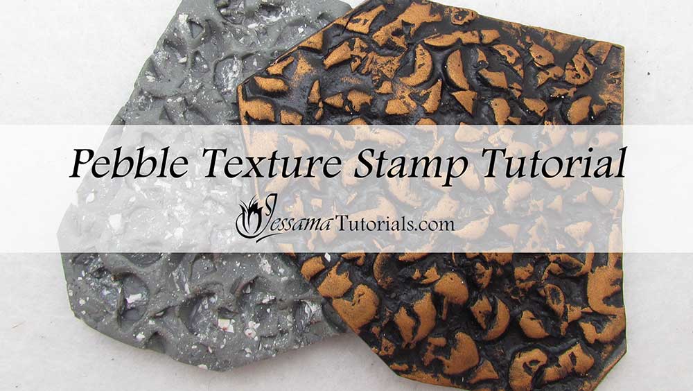 Polymer clay pebble texture stamp