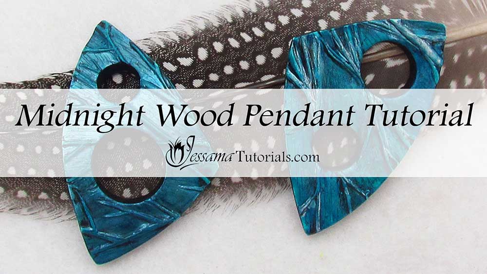 Midnight Wood Pendant Polymer Clay Tutorial