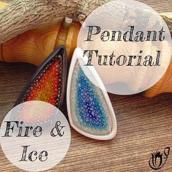 Fire and Ice Polymer Clay Bezel