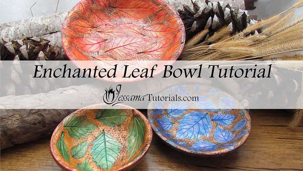 Enchanted Leaf polymer clay bowls