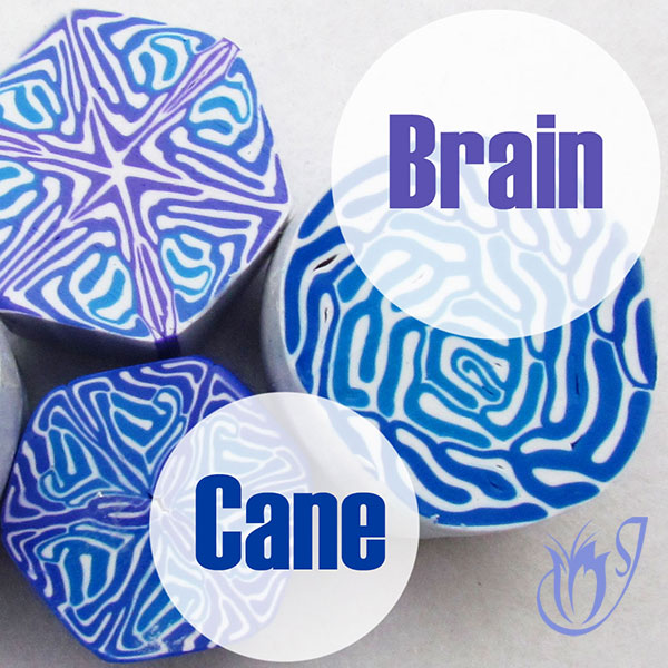 Polymer clay brain cane