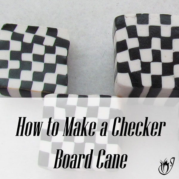Polymer Clay Checkerboard Cane