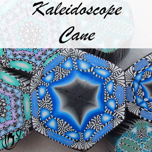 Polymer clay kaleidoscope canes