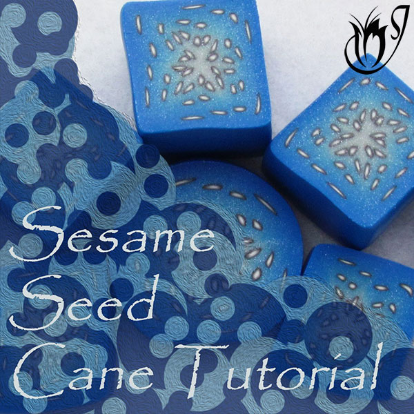 Polymer clay sesame seed cane