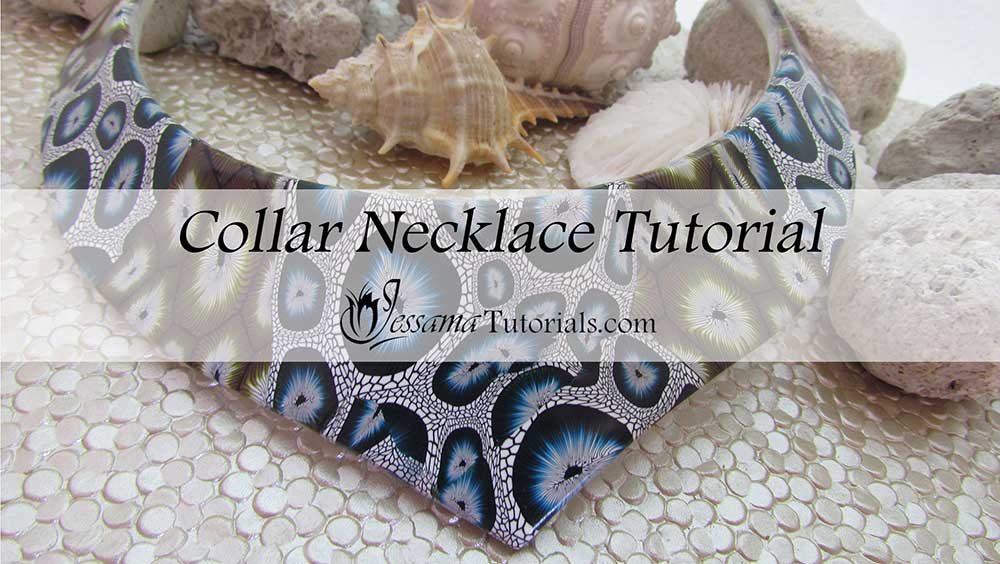 polymer clay collar necklace