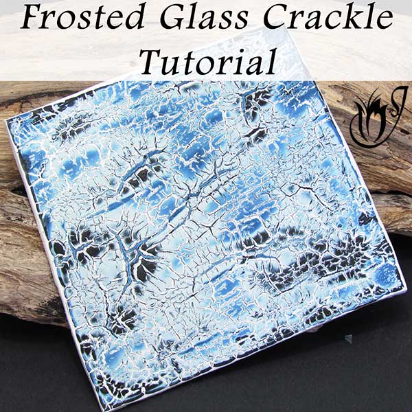 Polymer clay frosted glass crackle