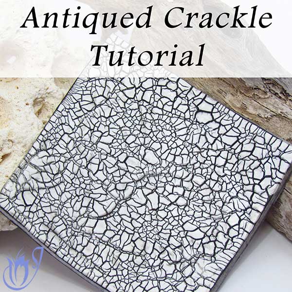 Antiqued Polymer clay crackle