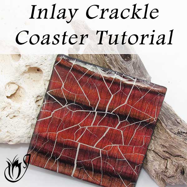 Inlay Polymer Clay Crackle Coaster