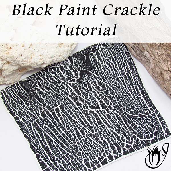 Black Paint Polymer Clay Crackle